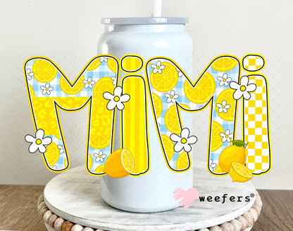 UV DTF Decal - Mimi Sunny Yellow 16oz Glass Can Generic Weefers