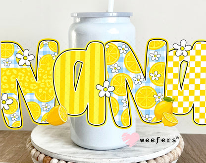 UV DTF Decal - Nana Sunny Yellow 16oz Glass Can Generic Weefers