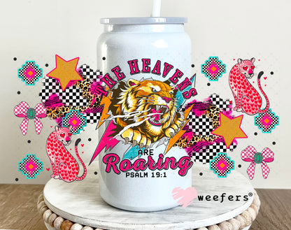 UV DTF Cup Wrap – The Heavens are Roaring - Weefers Exclusive 16oz Glass Can Generic Weefers