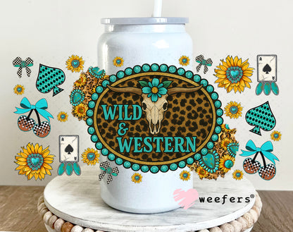 UV DTF Cup Wrap – Wild and Western - Weefers Exclusive 16oz Glass Can Generic Weefers