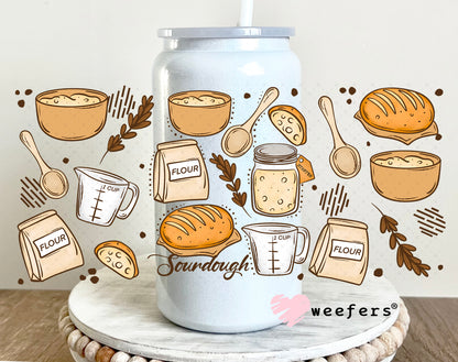 UV DTF Cup Wrap – Sourdough Bread 16oz Glass Can Generic Weefers