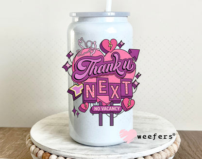 UV DTF Decal - Thank you Next 16oz Glass Can Generic Weefers