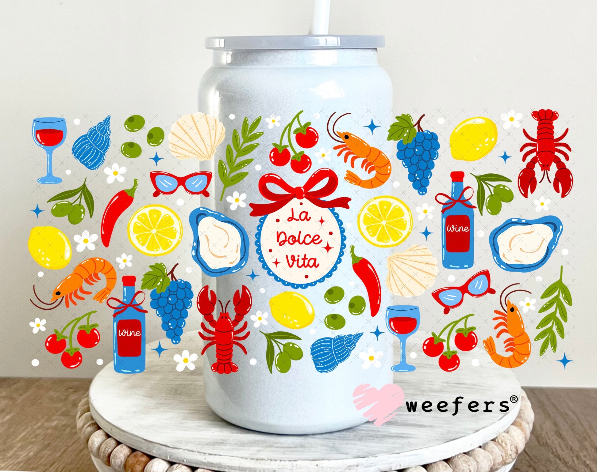 UV DTF Cup Wrap – La Dolce Vita 16oz Glass Can Generic Weefers