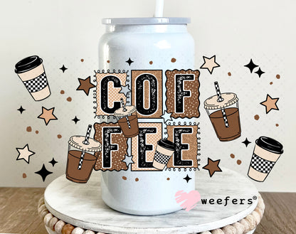UV DTF Cup Wrap – Coffee Iced and Hot 16oz Glass Can Generic Weefers