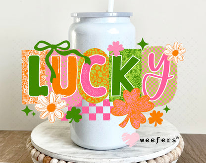 UV DTF Decal - Lucky St. Patrick's Day 16oz Glass Can Generic Weefers