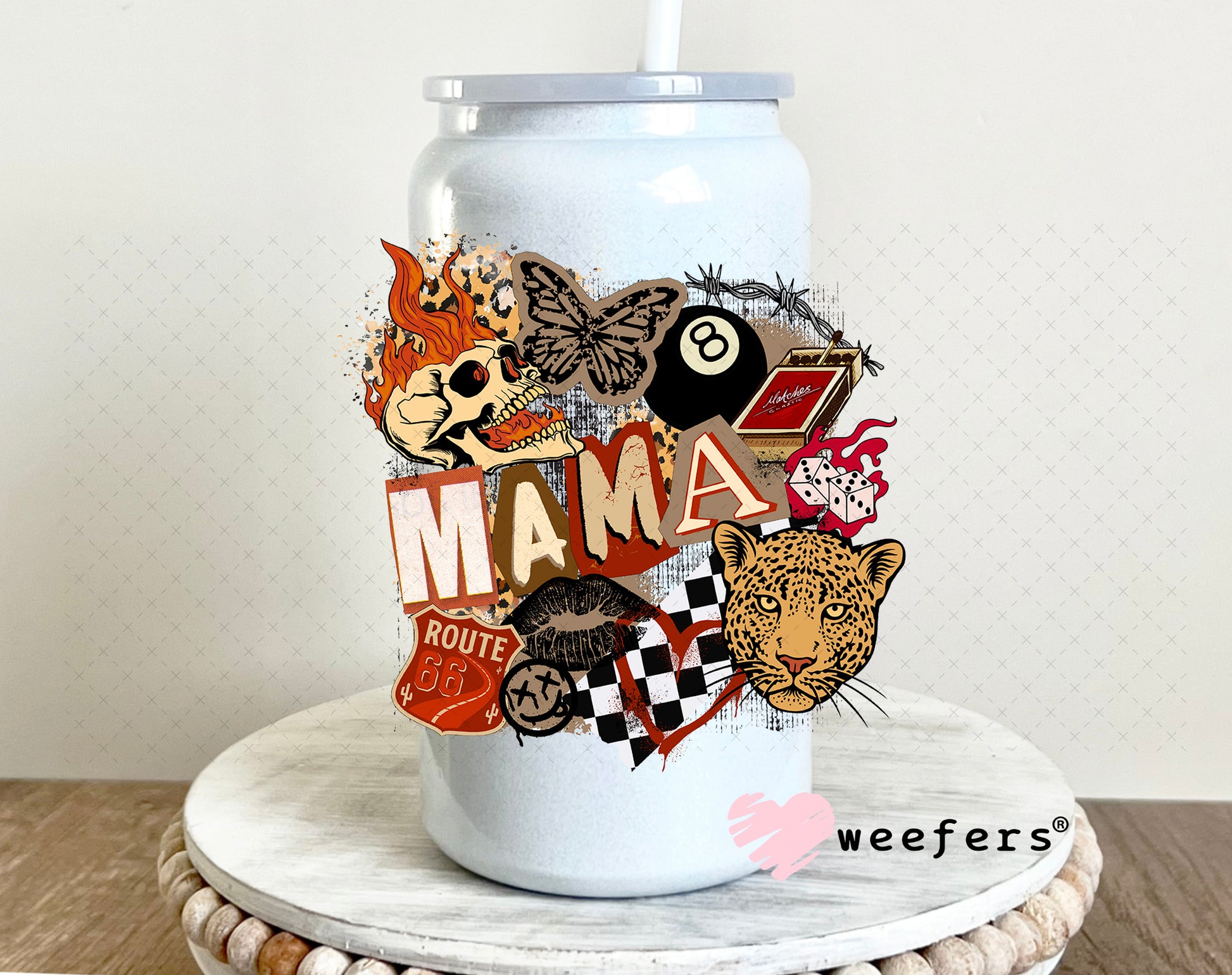 UV DTF Decal - Mama Western 16oz Glass Can Generic Weefers