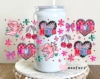UV DTF Cup Wrap – Cupid Howdy Valentine - Weefers Exclusive 16oz Glass Can Generic Weefers