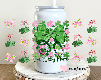 UV DTF Cup Wrap – One Lucky Nurse - Weefers Exclusive 16oz Glass Can Generic Weefers