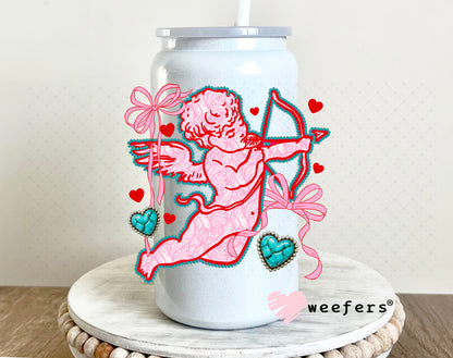 UV DTF Decal -Cupid Valentine's Day 16oz Glass Can Generic Weefers