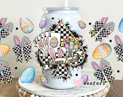 UV DTF Cup Wrap – Happy Easter Western St Patrick's Day - Weefers Exclusive 16oz Glass Can Generic Cup Wrap Weefers