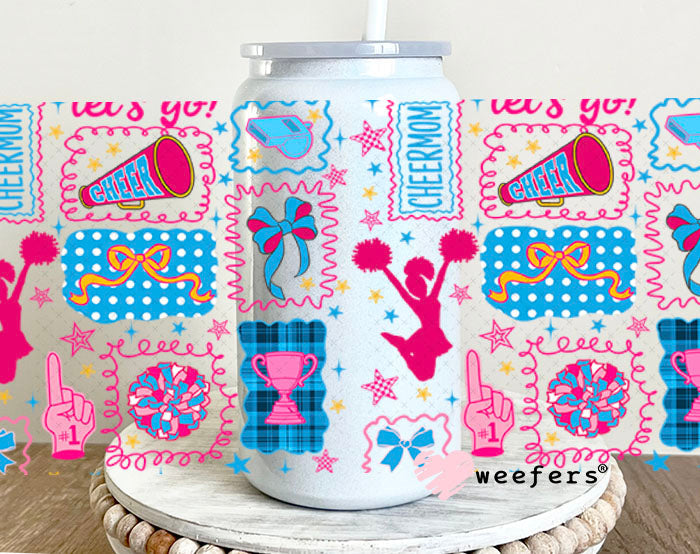 UV DTF Cup Wrap – Cheer Mom Weefers Exclusive 16oz Glass Can Generic Cup Wrap Weefers
