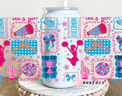 UV DTF Cup Wrap – Cheer Mom Weefers Exclusive 16oz Glass Can Generic Cup Wrap Weefers