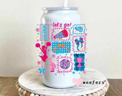 UV DTF Decal - Cheer Mom 16oz Glass Can Generic Weefers
