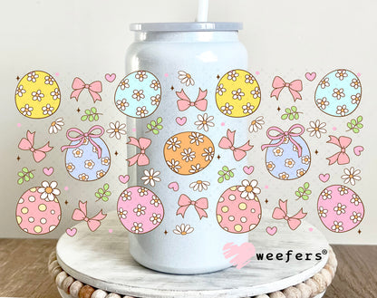 UV DTF Cup Wrap – Easter Eggs 16oz Glass Can Generic Weefers