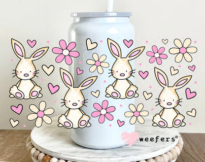 UV DTF Cup Wrap – Bunnies and Daisies