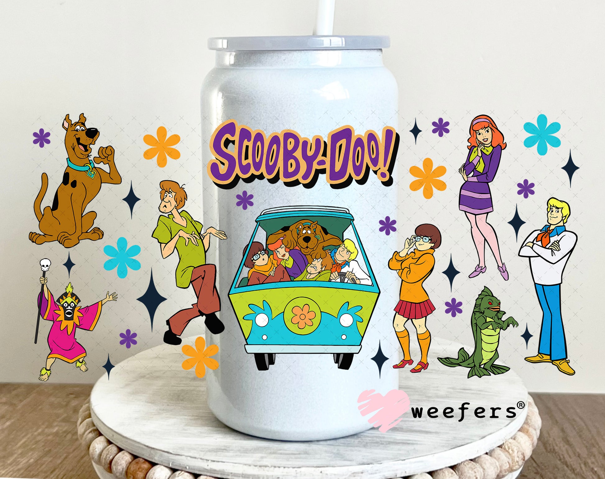 UV DTF Cup Wrap – Dooby 16oz Glass Can Generic Weefers