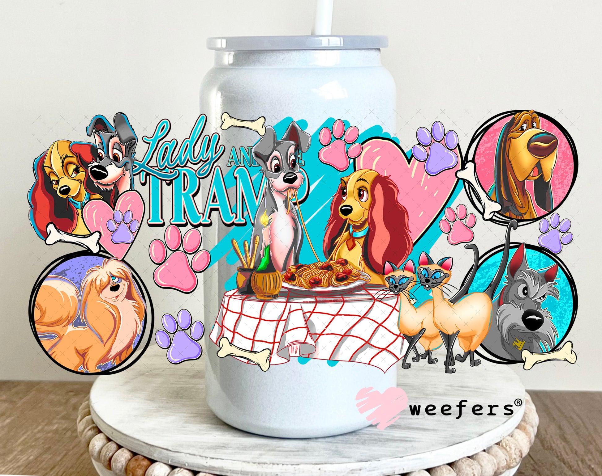 UV DTF Cup Wrap – Lady Tram 16oz Glass Can Generic Weefers