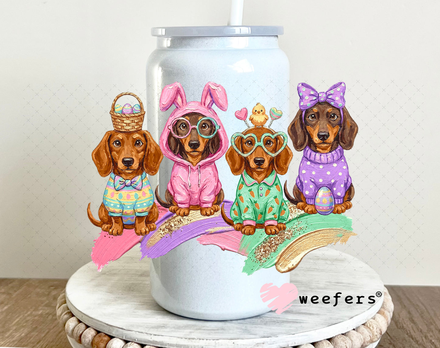 UV DTF Decal - Easter Dachshund