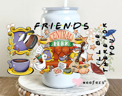 UV DTF Cup Wrap – Friends Central Perk 16oz Glass Can Generic Weefers