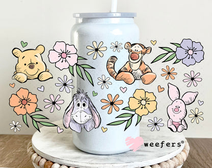 UV DTF Cup Wrap – Pooh Ver 1 16oz Glass Can Generic Weefers
