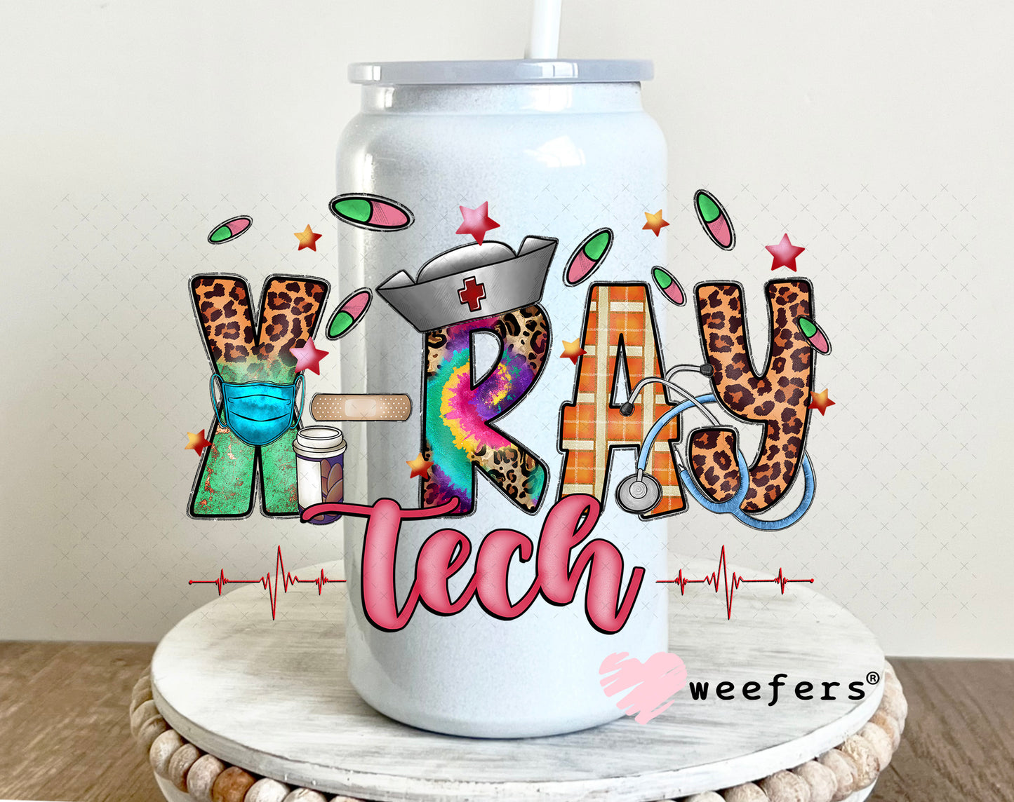 UV DTF Decal - X-Ray Tech 16oz Glass Can Generic Weefers