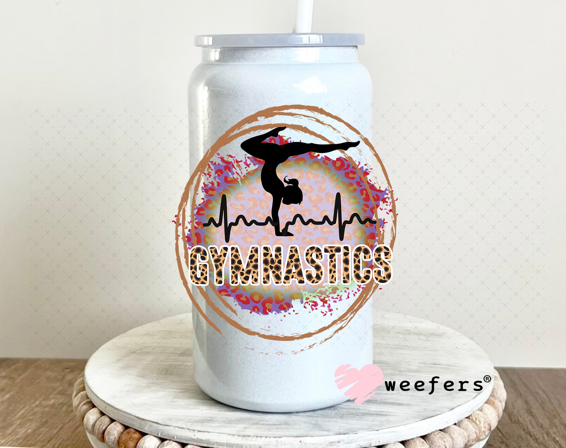 UV DTF Decal - Gymnastics 16oz Glass Can Generic Weefers