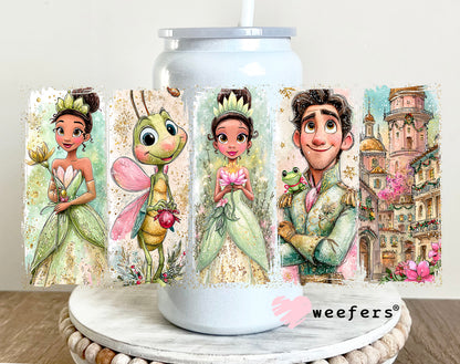 UV DTF Cup Wrap – Green Princess 16oz Glass Can Generic Weefers