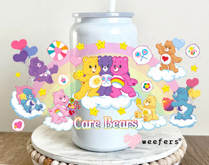 UV DTF Cup Wrap – Bears Care 16oz Glass Can Generic Weefers