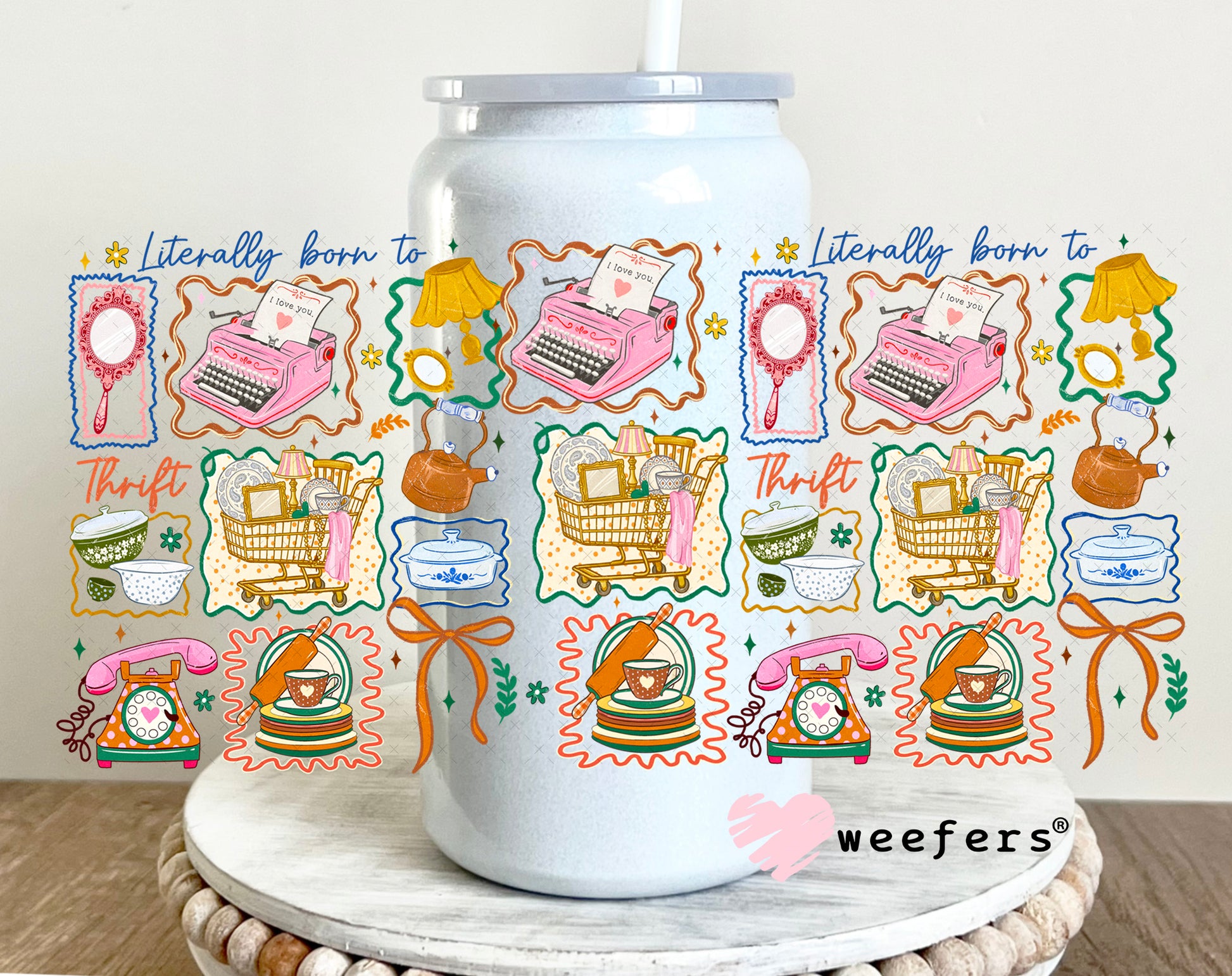 UV DTF Cup Wrap – Literally Born to Write Shop Cook 16oz Glass Can Generic Weefers