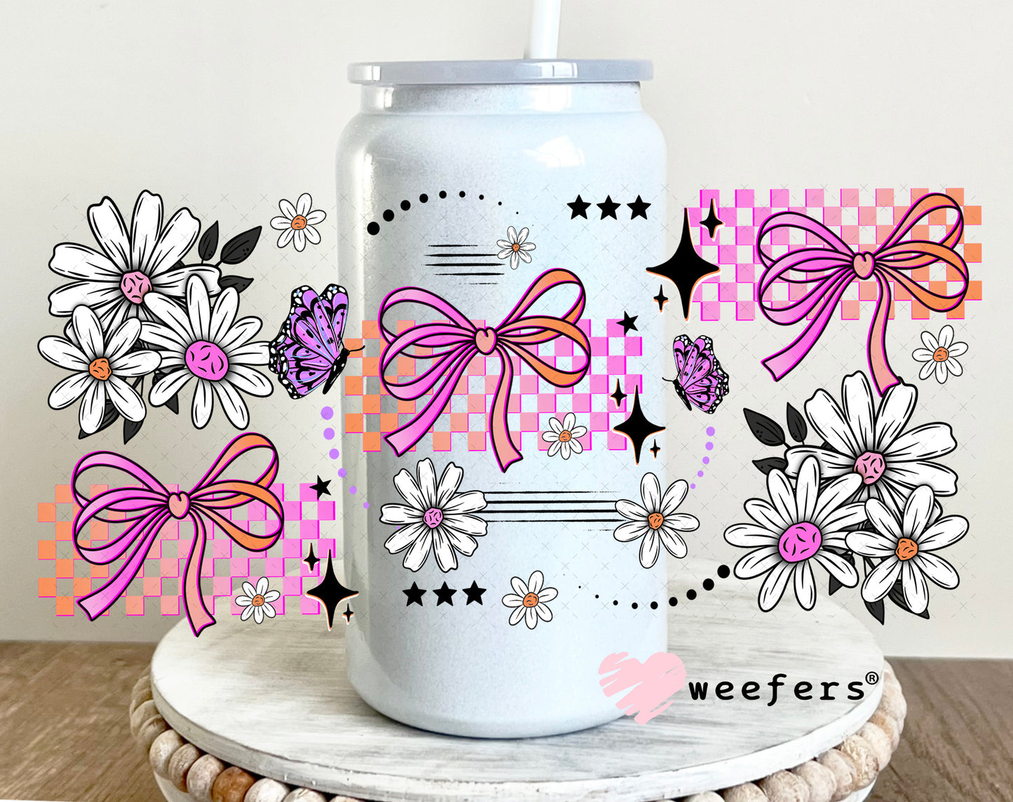 UV DTF Cup Wrap – Love Yourself Loudly Elements 16oz Glass Can Generic Weefers