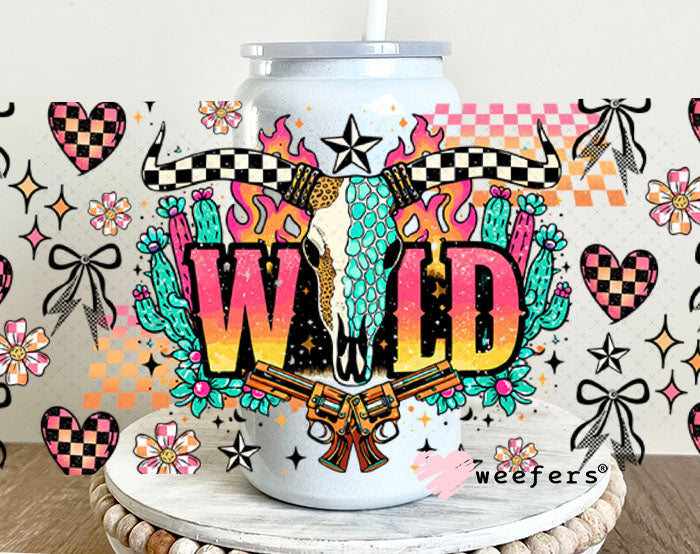 UV DTF Cup Wrap – Wild - Weefers Exclusive 16oz Glass Can Generic Cup Wrap Weefers