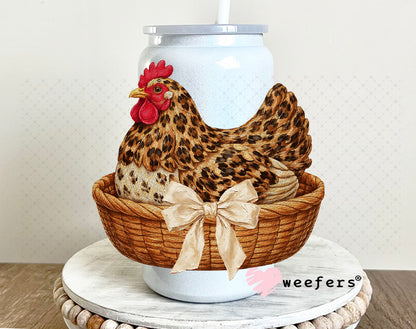 UV DTF Decal - Farm Hen 16oz Glass Can Generic Weefers