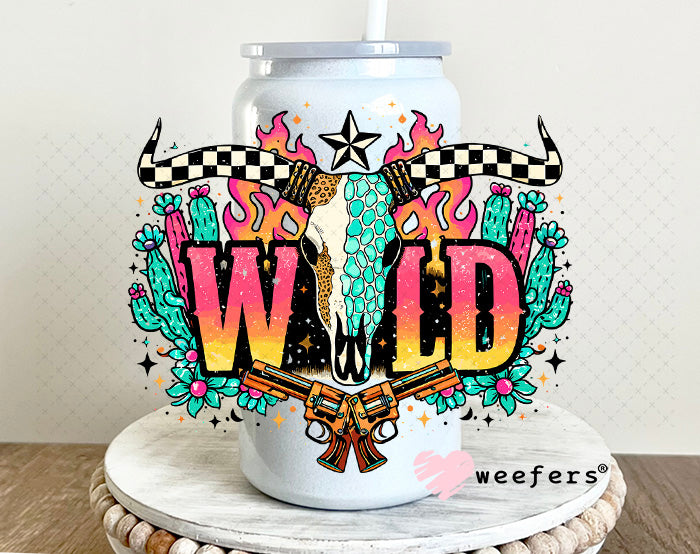 UV DTF Decal - Wild Western 16oz Glass Can Generic Weefers