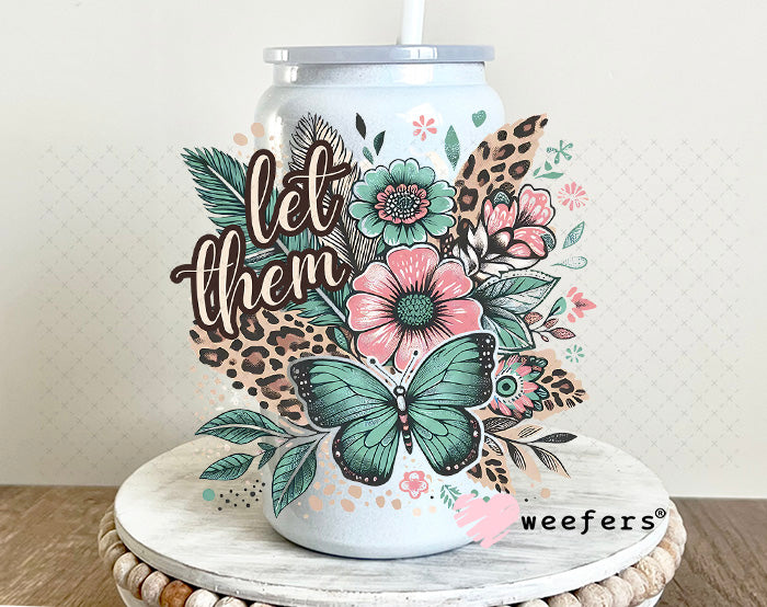 UV DTF Decal - Let Them Mint and Pink 16oz Glass Can Generic Weefers