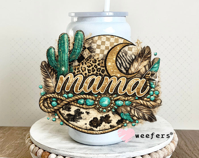 UV DTF Decal - Mama Western 16oz Glass Can Generic Weefers