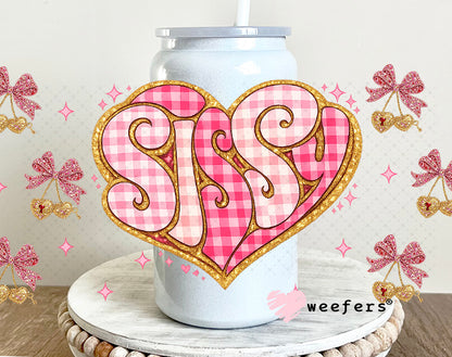 UV DTF Cup Wrap – Sissy - Weefers Exclusive 16oz Glass Can Generic Weefers