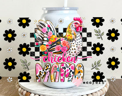 UV DTF Cup Wrap – Chicken Mama - Weefers® Exclusive 16oz Glass Can Generic Cup Wrap Weefers