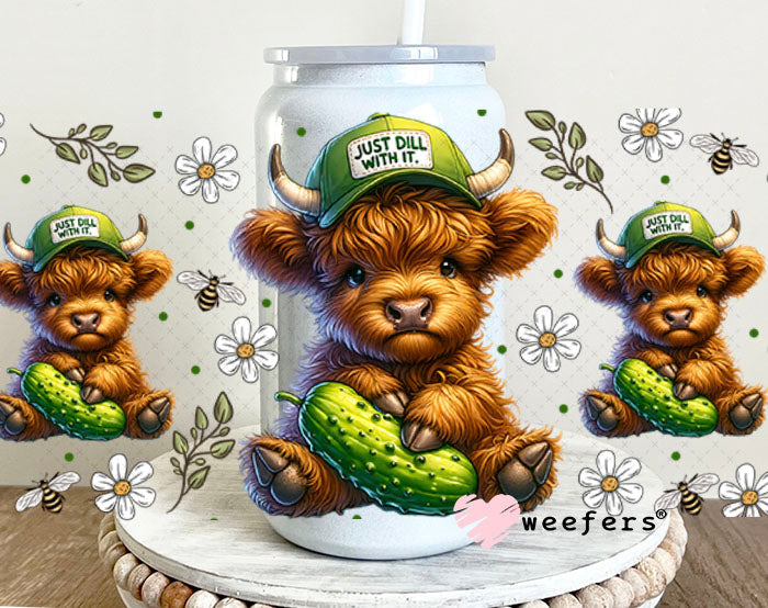 UV DTF Cup Wrap – Just Dill With It - Weefers® Exclusive 16oz Glass Can Generic Cup Wrap Weefers