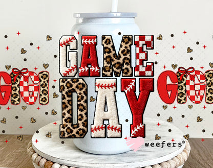 UV DTF Cup Wrap – Game Day Gigi Baseball - Weefers Exclusive 16oz Glass Can Generic Weefers