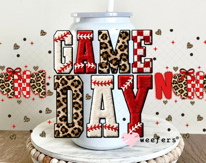 UV DTF Cup Wrap – Game Day Nana Baseball - Weefers Exclusive 16oz Glass Can Generic Cup Wrap Weefers