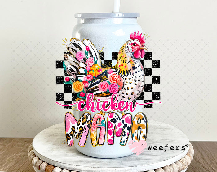 UV DTF Decal - Chicken Mama 16oz Glass Can Generic Weefers