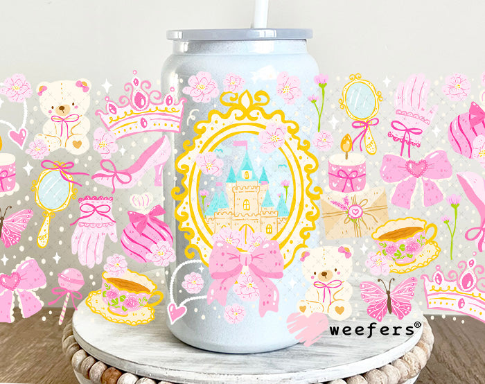 UV DTF Cup Wrap – Princess Favorite Things 16oz Glass Can Generic Weefers