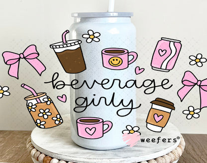 UV DTF Cup Wrap – Beverage Girly 16oz Glass Can Generic Weefers