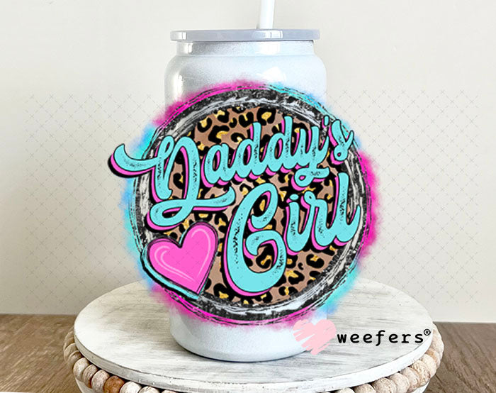 UV DTF Decal - Daddy's Girl 16oz Glass Can Generic Weefers