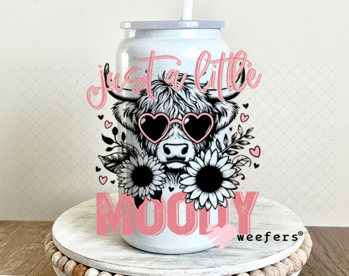 UV DTF Decal - Just a Little Moody 16oz Glass Can Generic Weefers