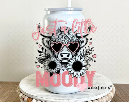 UV DTF Decal - Just a Little Moody 16oz Glass Can Generic Weefers