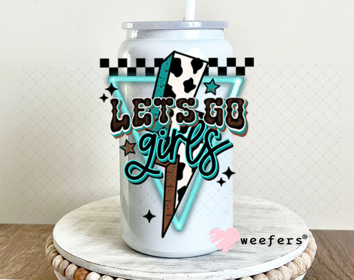 UV DTF Decal - Let's Go Girls 16oz Glass Can Generic Weefers