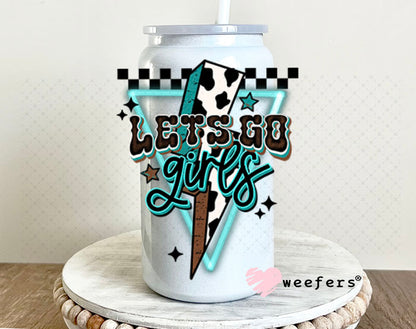 UV DTF Decal - Let's Go Girls 16oz Glass Can Generic Weefers