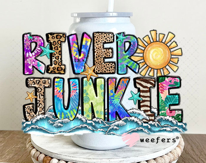 UV DTF Decal - River Junkie 16oz Glass Can Generic Weefers
