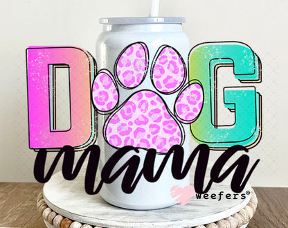 UV DTF Decal - Dog Mama Ombre 16oz Glass Can Generic Weefers